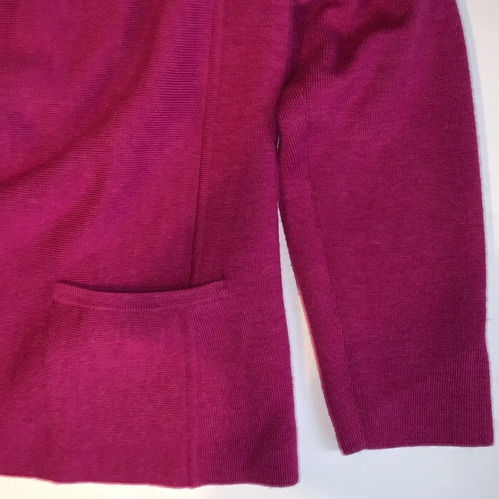 Talbots Merino Wool Open Front Cardigan Mauve Size XL - Picture 3 of 7